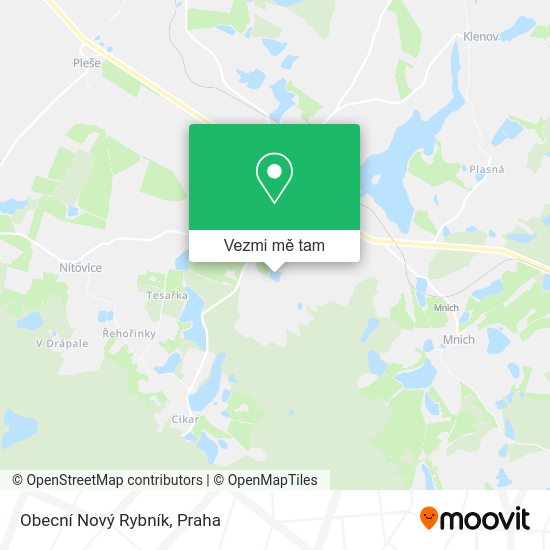 Obecní Nový Rybník mapa