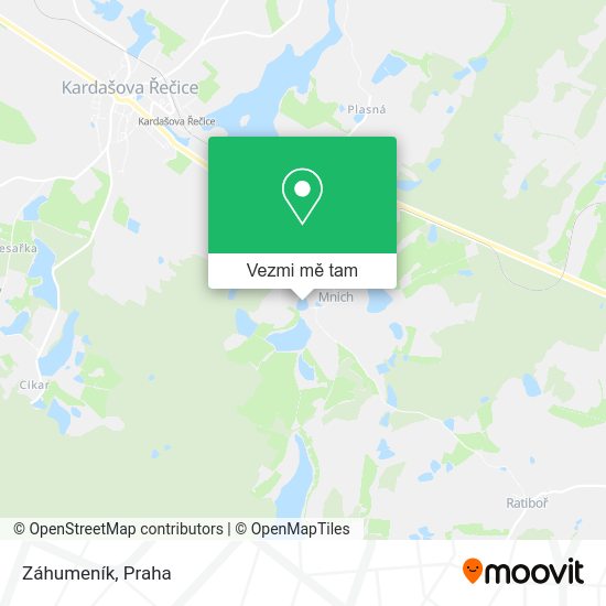Záhumeník mapa