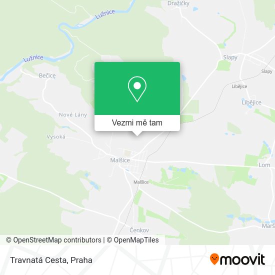 Travnatá Cesta mapa
