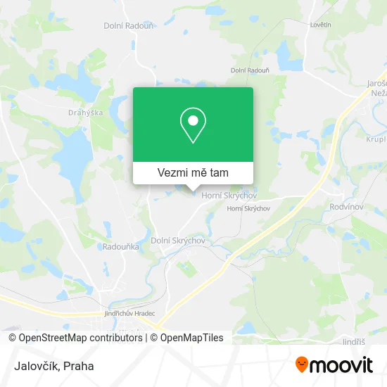 Jalovčík mapa