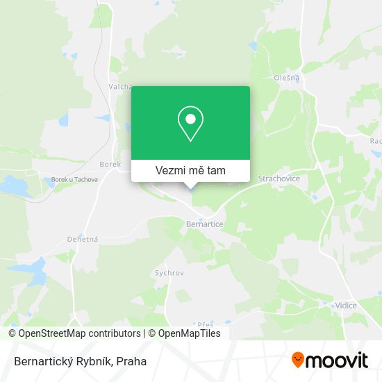 Bernartický Rybník mapa