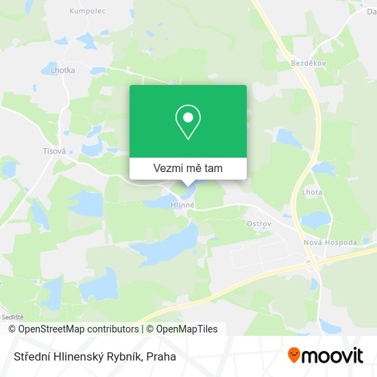Střední Hlinenský Rybník mapa