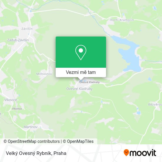 Velký Ovesný Rybník mapa