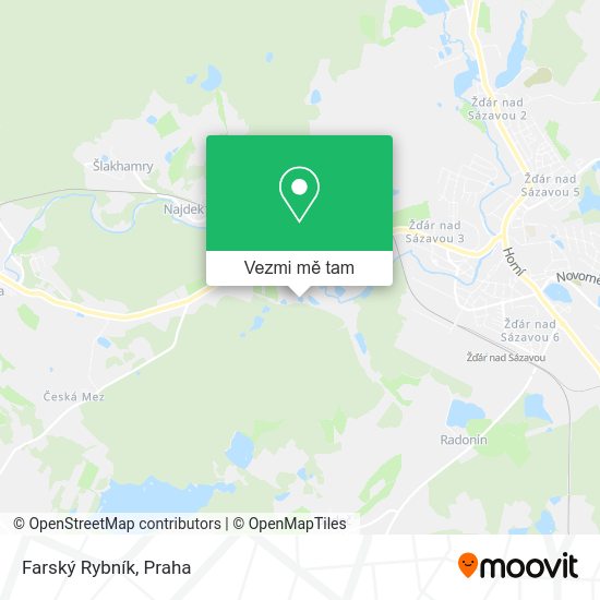 Farský Rybník mapa