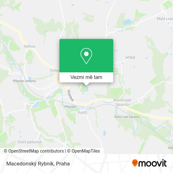 Macedonský Rybník mapa