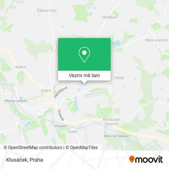 Klusáček mapa