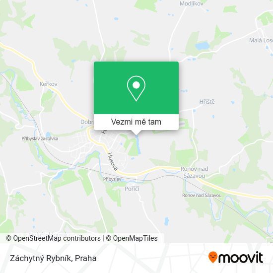 Záchytný Rybník mapa