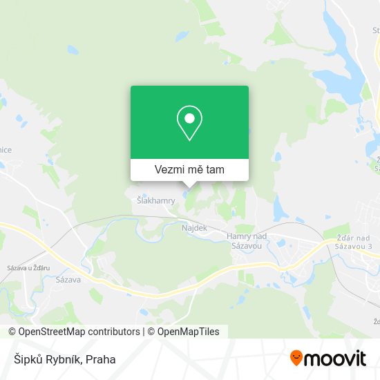 Šipků Rybník mapa