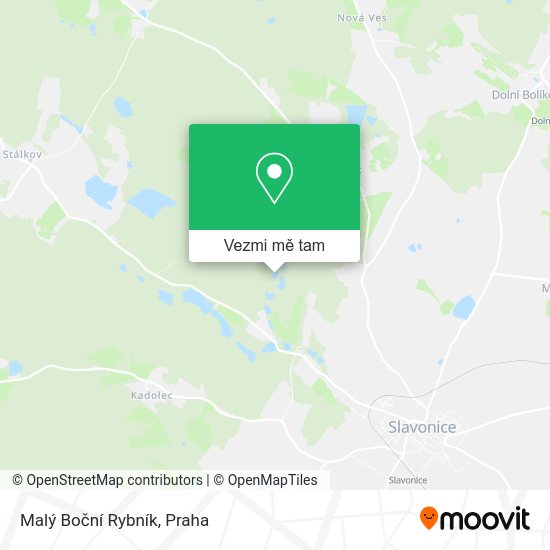 Malý Boční Rybník mapa