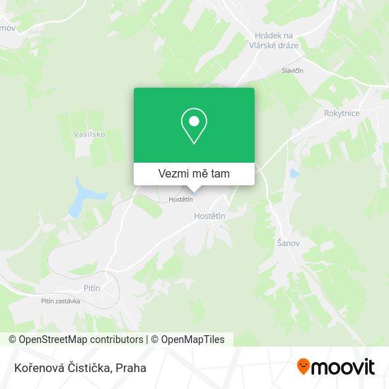 Kořenová Čistička mapa