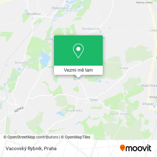 Vacovský Rybník mapa
