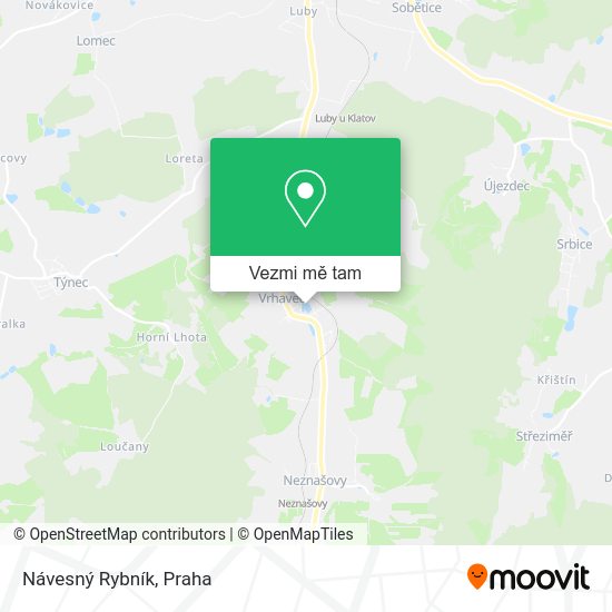 Návesný Rybník mapa