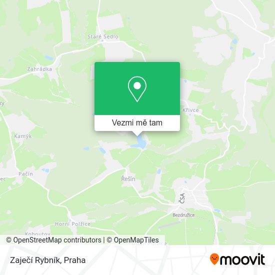 Zaječí Rybník mapa