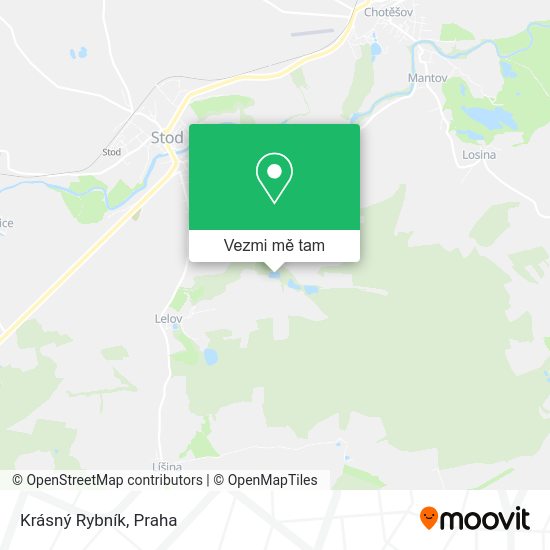 Krásný Rybník mapa
