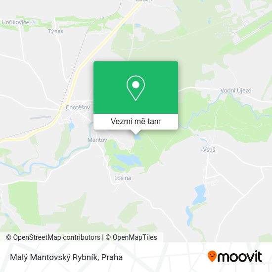 Malý Mantovský Rybník mapa