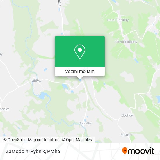 Zástodolní Rybník mapa
