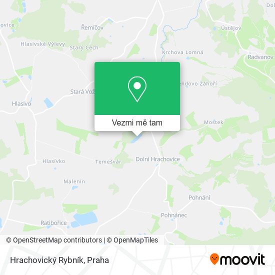 Hrachovický Rybník mapa