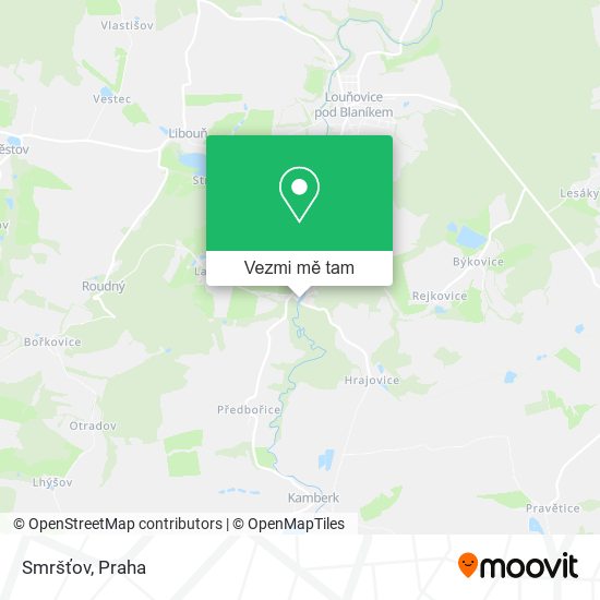 Smršťov mapa