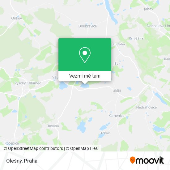 Olešný mapa