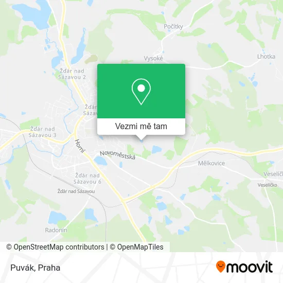 Puvák mapa
