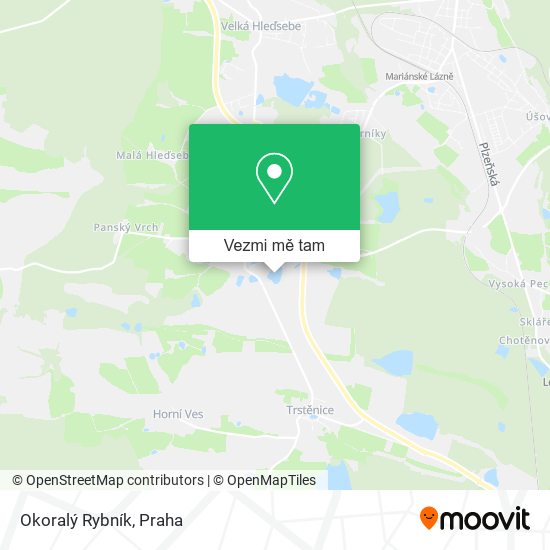 Okoralý Rybník mapa