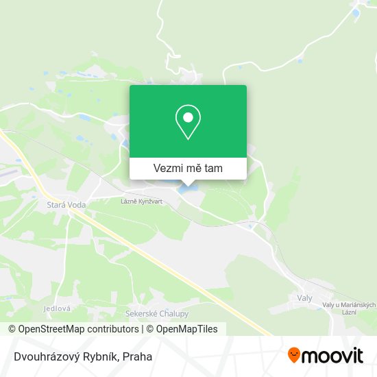 Dvouhrázový Rybník mapa