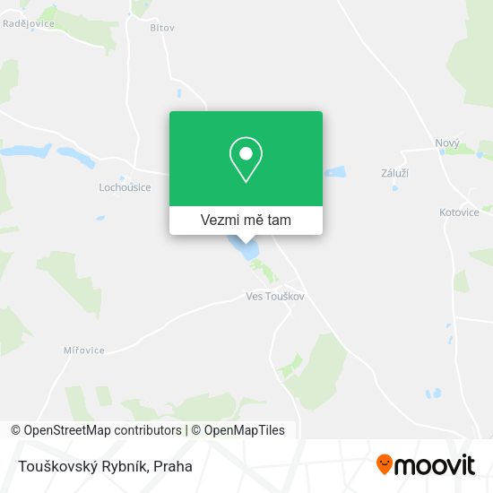 Touškovský Rybník mapa
