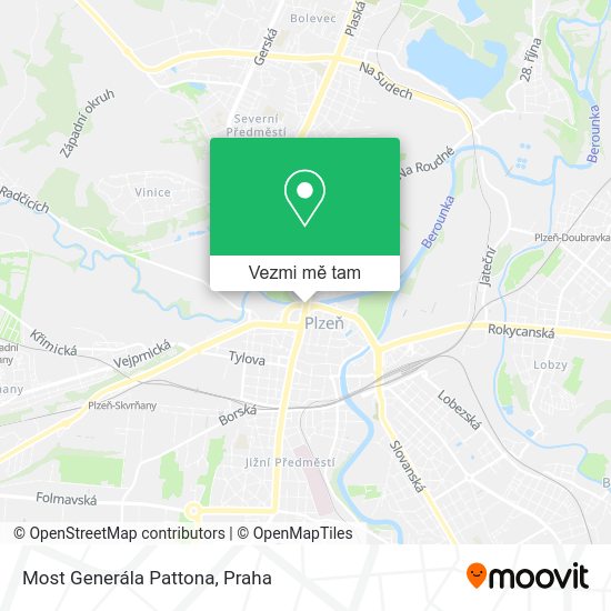 Most Generála Pattona mapa