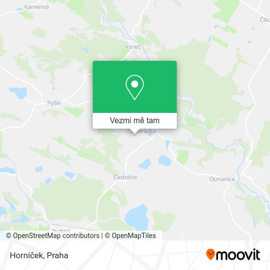 Horníček mapa