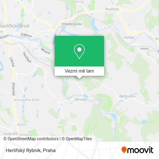 Herlifský Rybník mapa