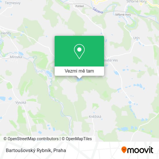 Bartoušovský Rybník mapa