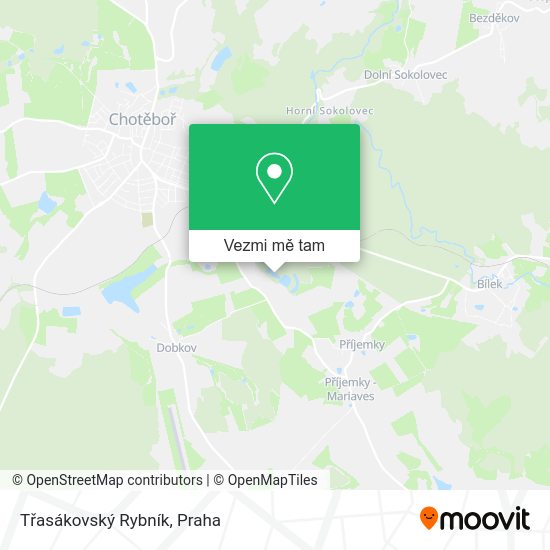 Třasákovský Rybník mapa