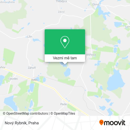 Nový Rybník mapa