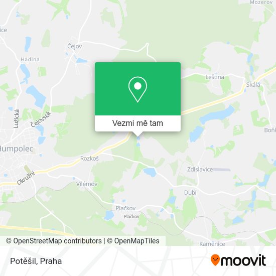 Potěšil mapa