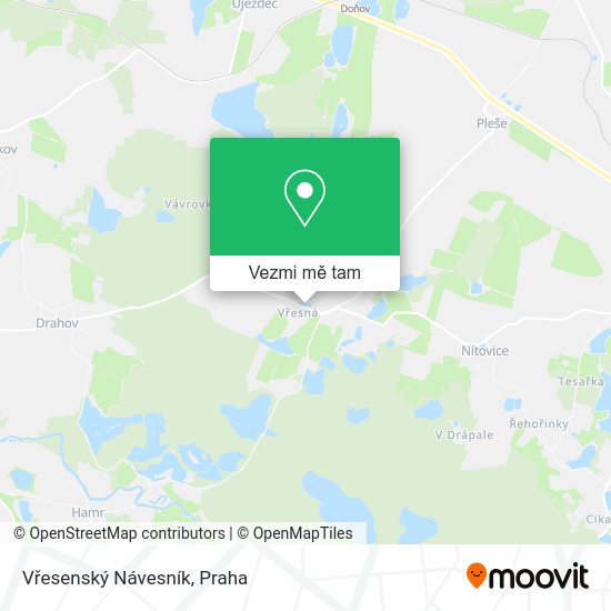 Vřesenský Návesník mapa