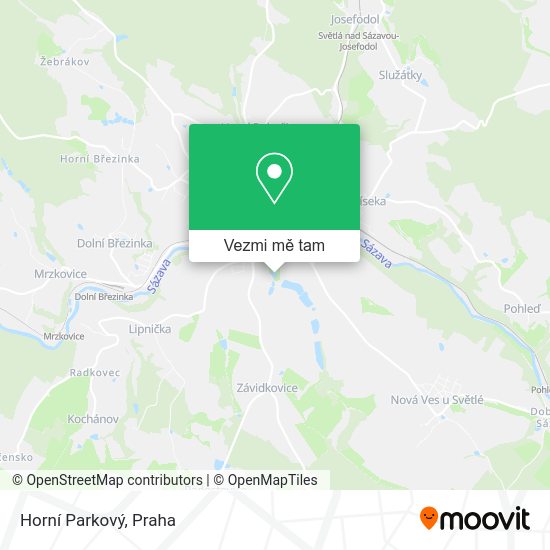 Horní Parkový mapa
