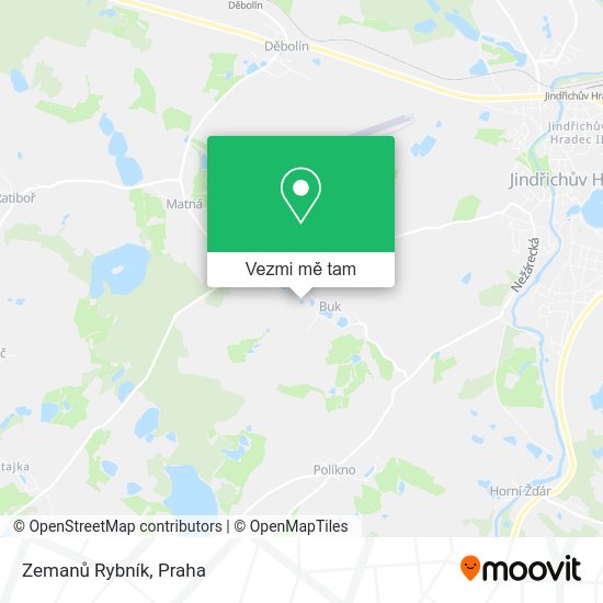 Zemanů Rybník mapa