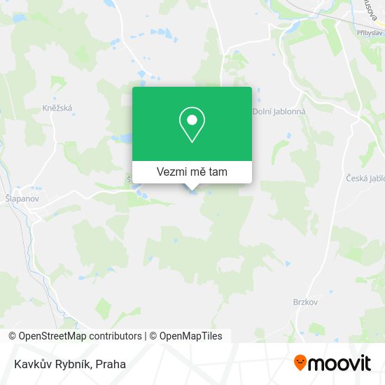 Kavkův Rybník mapa
