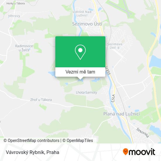 Vávrovský Rybník mapa