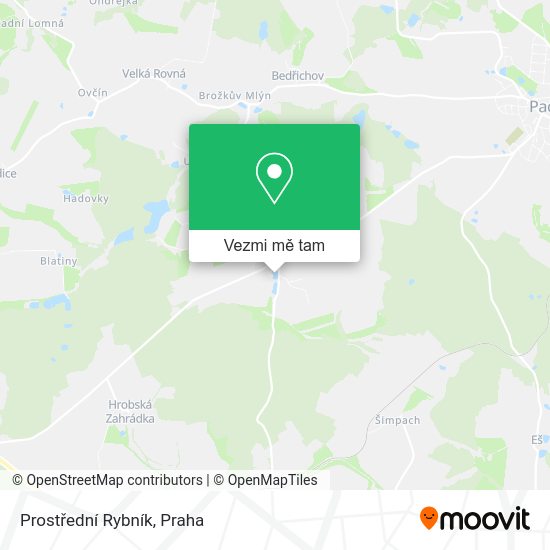 Prostřední Rybník mapa