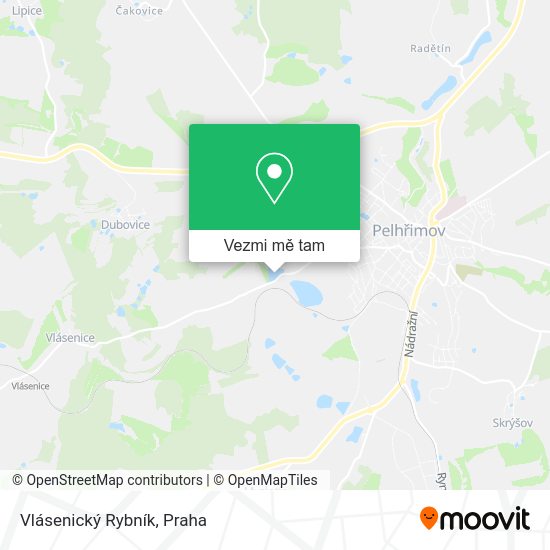 Vlásenický Rybník mapa