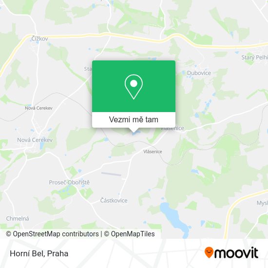 Horní Bel mapa