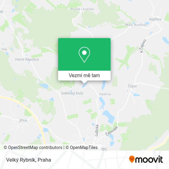 Velký Rybník mapa