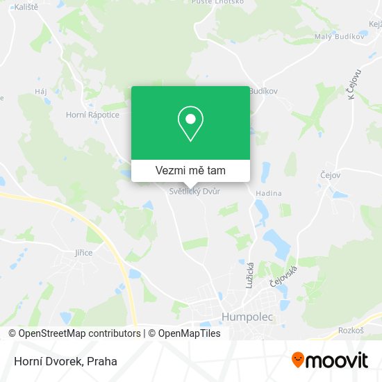 Horní Dvorek mapa