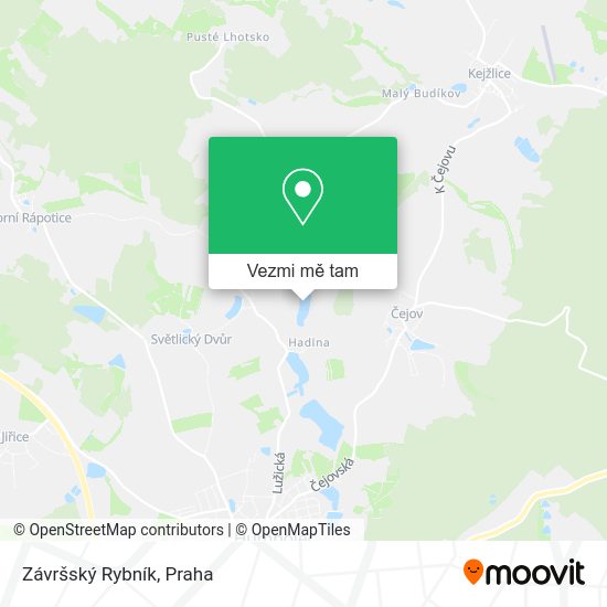 Závršský Rybník mapa