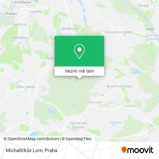 Michalíčkův Lom mapa