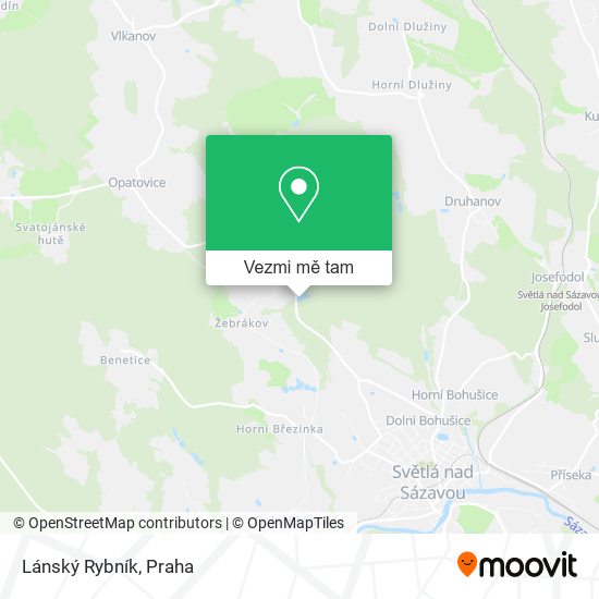 Lánský Rybník mapa