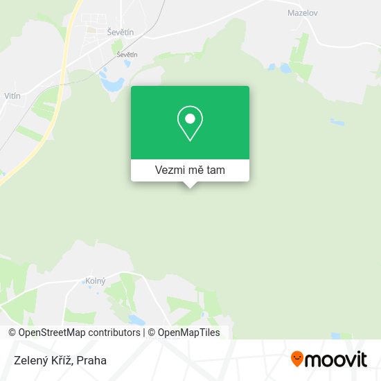 Zelený Kříž mapa