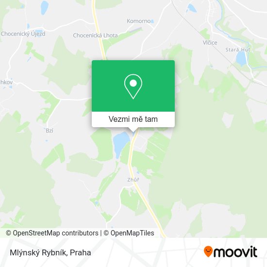 Mlýnský Rybník mapa