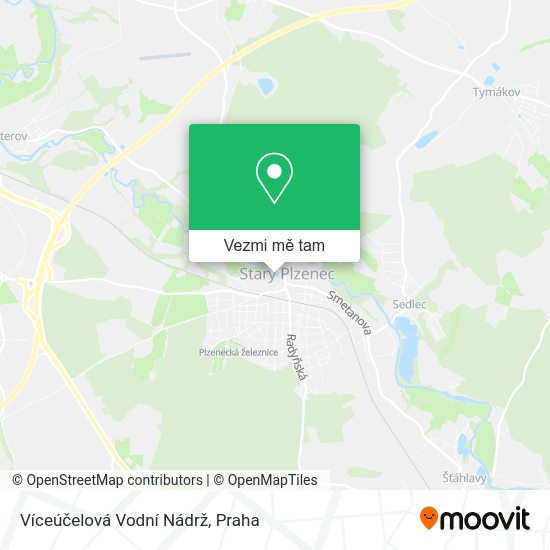 Víceúčelová Vodní Nádrž mapa